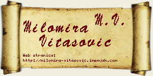 Milomira Vitasović vizit kartica